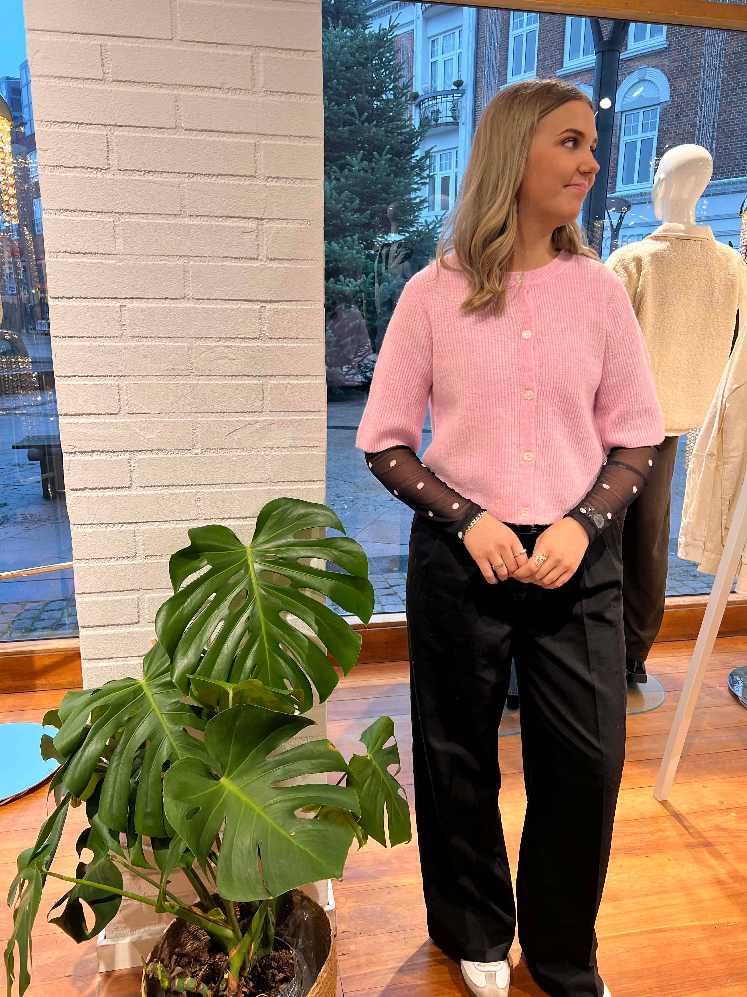 PCSILLY Knit Cardigan - Roseate Spoonbill